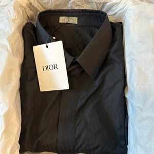 Dior Men's Elegant Black Dress Shirt
